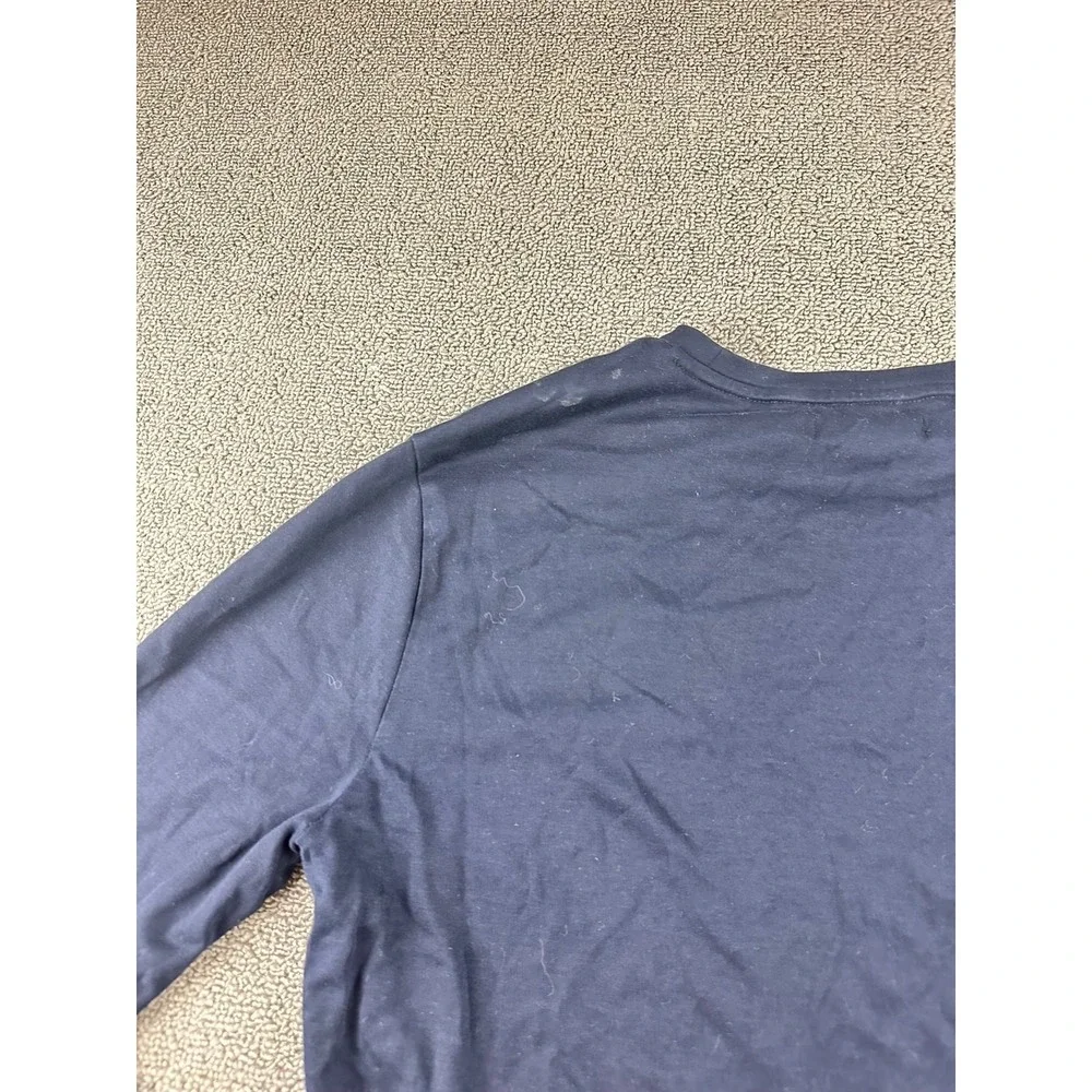 Banana Republic‎ Long Sleeve T-Shirt Men M Tall Blue Luxury Touch Cotton Preppy